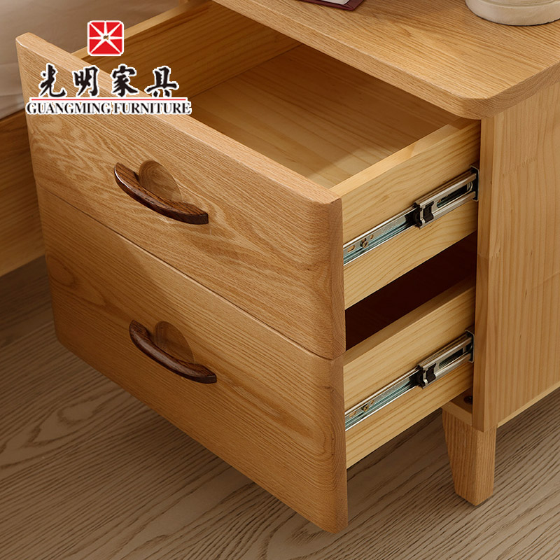 【米兰体育】 红橡木全实木床头柜 WX3-1402-50